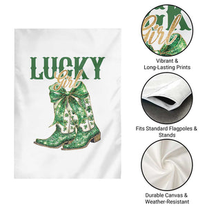Lucky Cowgirl Garden Flag Western Irish Cowboy St Patrick Day TS14 Print Your Wear
