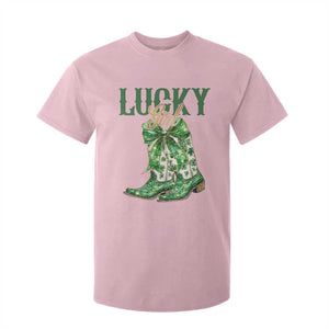 Lucky Cowgirl T Shirt For Kid Western Irish Cowboy St Patrick Day TS14 Light Pink Print Your Wear