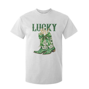 Lucky Cowgirl T Shirt For Kid Western Irish Cowboy St Patrick Day TS14 White Print Your Wear