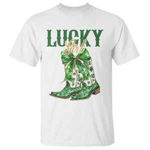 Lucky Cowgirl T Shirt Western Irish Cowboy St Patrick Day TS14 White Print Your Wear