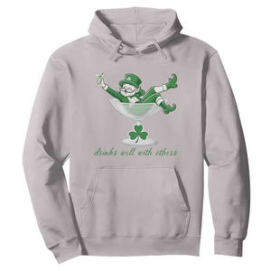 Drink Well With Others Hoodie Funny Leprechaun Drinking Green Beer Shamrock TS14 Ice Gray Print Your Wear