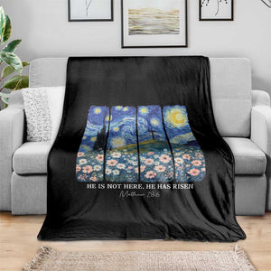 He is Risen Throw Blanket Christian Easter Starry Night Van Gogh TS14 Print Your Wear