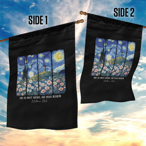 He is Risen Garden Flag Christian Easter Starry Night Van Gogh TS14 Print Your Wear