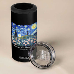 He is Risen 4 in 1 Can Cooler Tumbler Christian Easter Starry Night Van Gogh TS14 Print Your Wear
