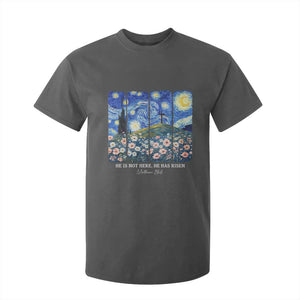 He is Risen T Shirt For Kid Christian Easter Starry Night Van Gogh TS14 Dark Heather Print Your Wear