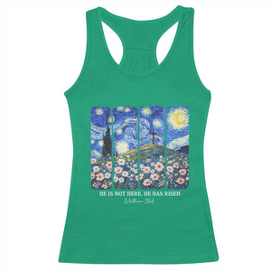 He is Risen Racerback Tank Top Christian Easter Starry Night Van Gogh TS14 Irish Green Print Your Wear