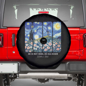 He is Risen Spare Tire Cover Christian Easter Starry Night Van Gogh TS14 Black Print Your Wear