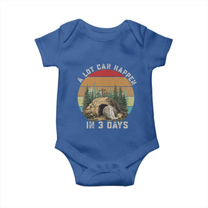 A Lot Can Happen in 3 Days Baby Onesie Christian Easter TS14 Royal Blue Print Your Wear