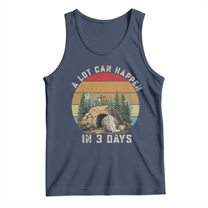 A Lot Can Happen in 3 Days Tank Top Christian Easter TS14 Navy Print Your Wear