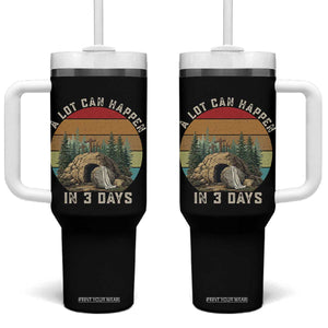 A Lot Can Happen in 3 Days Tumbler With Handle Christian Easter TS14 One Size: 40 oz Black Print Your Wear