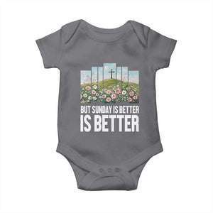 Friday is Good Sunday is Better Baby Onesie Christian Easter TS14 Charcoal Print Your Wear