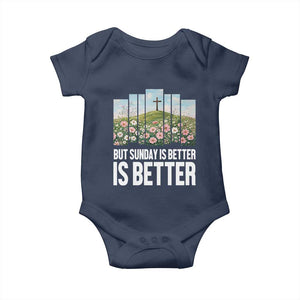 Friday is Good Sunday is Better Baby Onesie Christian Easter TS14 Navy Print Your Wear
