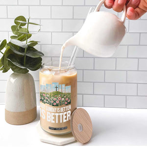 Friday is Good Sunday is Better Glass Can Christian Easter TS14 Print Your Wear