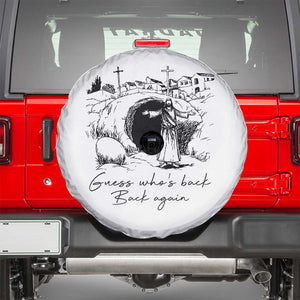 Guess Who's Back Back Again Spare Tire Cover Funny Easter Jesus Christian TS14 White Print Your Wear
