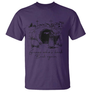 Guess Who's Back Back Again T Shirt Funny Easter Jesus Christian TS14 Purple Print Your Wear