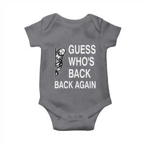 Guess Who's Back Back Again Baby Onesie Funny Easter Jesus Meme TS14 Charcoal Print Your Wear