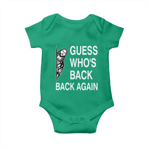 Guess Who's Back Back Again Baby Onesie Funny Easter Jesus Meme TS14 Irish Green Print Your Wear