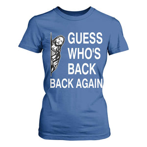 Guess Who's Back Back Again T Shirt For Women Funny Easter Jesus Meme TS14 Royal Blue Print Your Wear