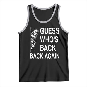Guess Who's Back Back Again Tank Top Funny Easter Jesus Meme TS14 Black Athletic Heather Print Your Wear