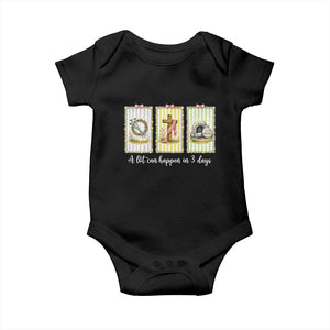 A Lot Can Happen in 3 Days Baby Onesie Christian Jesus Easter TS14 Black Print Your Wear