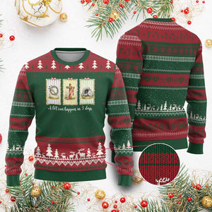 A Lot Can Happen in 3 Days Ugly Christmas Sweater Christian Jesus Easter TS14 Red Green Print Your Wear
