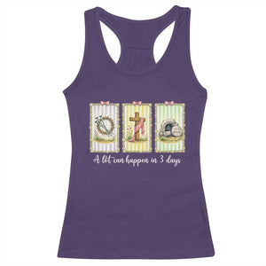 A Lot Can Happen in 3 Days Racerback Tank Top Christian Jesus Easter TS14 Purple Print Your Wear