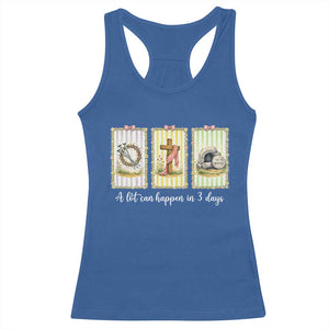 A Lot Can Happen in 3 Days Racerback Tank Top Christian Jesus Easter TS14 Royal Blue Print Your Wear