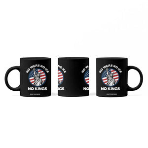 No Kings No ICE No Wars Coffee Mug Statue of Liberty US Flag Anti War Freedom Activist TS14 Print Your Wear