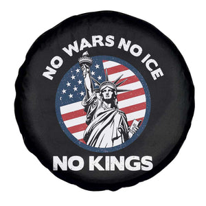 No Kings No ICE No Wars Spare Tire Cover Statue of Liberty US Flag Anti War Freedom Activist TS14 Print Your Wear