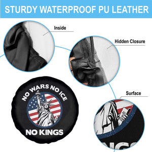 No Kings No ICE No Wars Spare Tire Cover Statue of Liberty US Flag Anti War Freedom Activist TS14 Print Your Wear