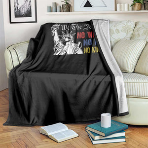 No Kings No ICE No Wars Throw Blanket Statue of Liberty We The People Freedom TS14 Print Your Wear