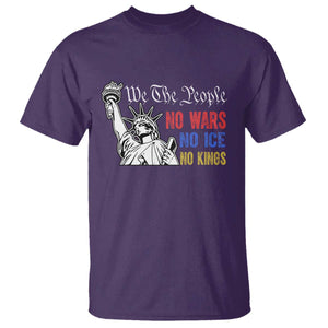 No Kings No ICE No Wars T Shirt Statue of Liberty We The People Freedom TS14 Purple Print Your Wear