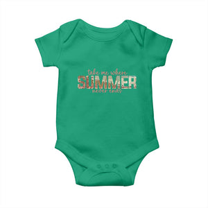 Take Me Where Summer Never Ends Baby Onesie Summer Beach Vacation TS14 Irish Green Print Your Wear