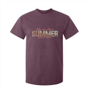 Take Me Where Summer Never Ends T Shirt For Kid Summer Beach Vacation TS14 Maroon Print Your Wear