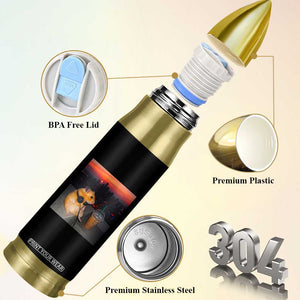 Hamster Drinking Iced Coffee Bullet Tumbler Funny Animal Chill City Sunset Headphones TS14 Print Your Wear