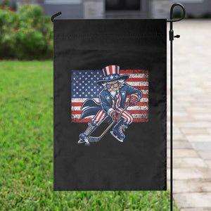 Uncle Sam Hockey Player 4th of July American Flag Garden Flag TS14 Print Your Wear