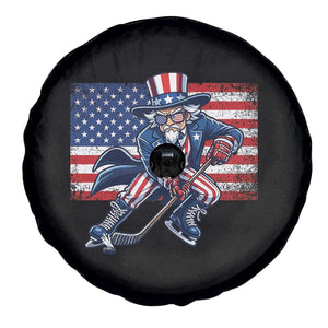 Uncle Sam Hockey Player 4th of July American Flag Spare Tire Cover TS14 Print Your Wear