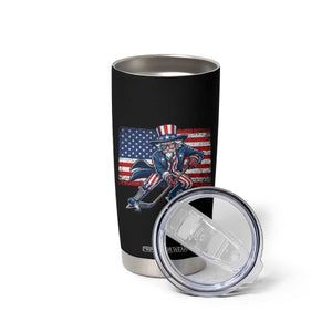 Uncle Sam Hockey Player 4th of July American Flag Tumbler Cup TS14 Print Your Wear