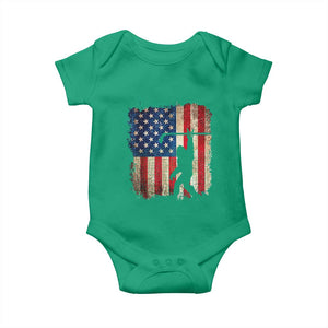 USA Hockey Bigfoot Baby Onesie Patriotic Sasquatch American Flag 4th of July TS14 Irish Green Print Your Wear