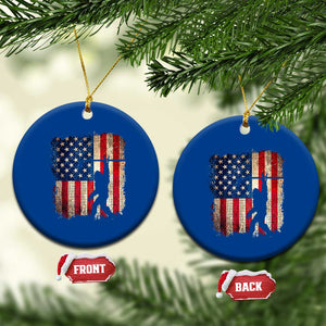 USA Hockey Bigfoot Ceramic Ornament Patriotic Sasquatch American Flag 4th of July TS14 1pc Blue Print Your Wear