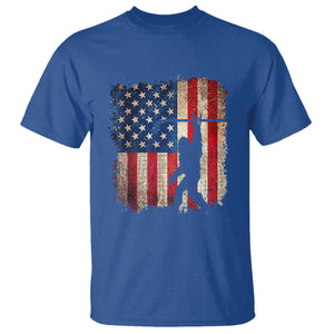 USA Hockey Bigfoot T Shirt Patriotic Sasquatch American Flag 4th of July TS14 Royal Blue Print Your Wear