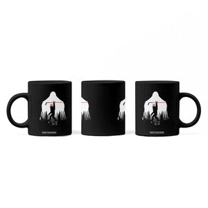 Bigfoot USA Ice Hockey 4th of July Coffee Mug Funny Sasquatch Patriotic American Flag TS14 Print Your Wear