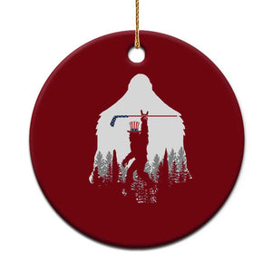Bigfoot USA Ice Hockey 4th of July Ceramic Ornament Funny Sasquatch Patriotic American Flag TS14 1pc Red Print Your Wear