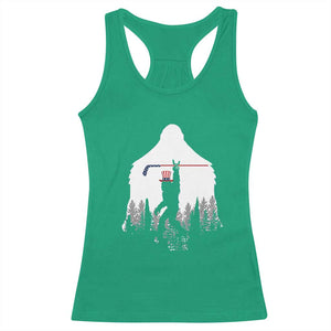 Bigfoot USA Ice Hockey 4th of July Racerback Tank Top Funny Sasquatch Patriotic American Flag TS14 Irish Green Print Your Wear