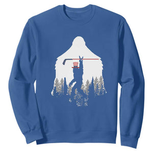 Bigfoot USA Ice Hockey 4th of July Sweatshirt Funny Sasquatch Patriotic American Flag TS14 Royal Blue Print Your Wear