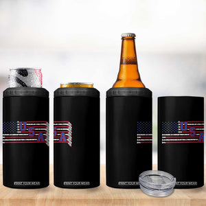 Ice Hockey Sticks American Flag 4 in 1 Can Cooler Tumbler Patriotic Hockey Fan TS14 Print Your Wear