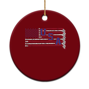 Ice Hockey Sticks American Flag Ceramic Ornament Patriotic Hockey Fan TS14 1pc Red Print Your Wear