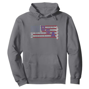Ice Hockey Sticks American Flag Hoodie Patriotic Hockey Fan TS14 Charcoal Print Your Wear