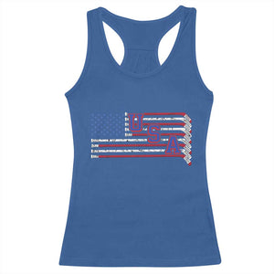 Ice Hockey Sticks American Flag Racerback Tank Top Patriotic Hockey Fan TS14 Royal Blue Print Your Wear