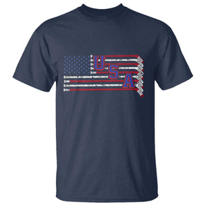 Ice Hockey Sticks American Flag T Shirt Patriotic Hockey Fan TS14 Navy Print Your Wear